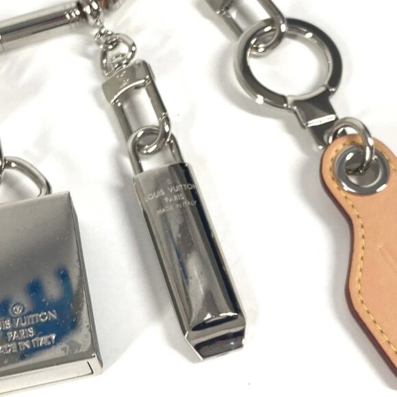 LOUIS VUITTON MP2140 Monogram Titanium Logo big Padlock Key Whistle Necklace - Picture 4 of 13